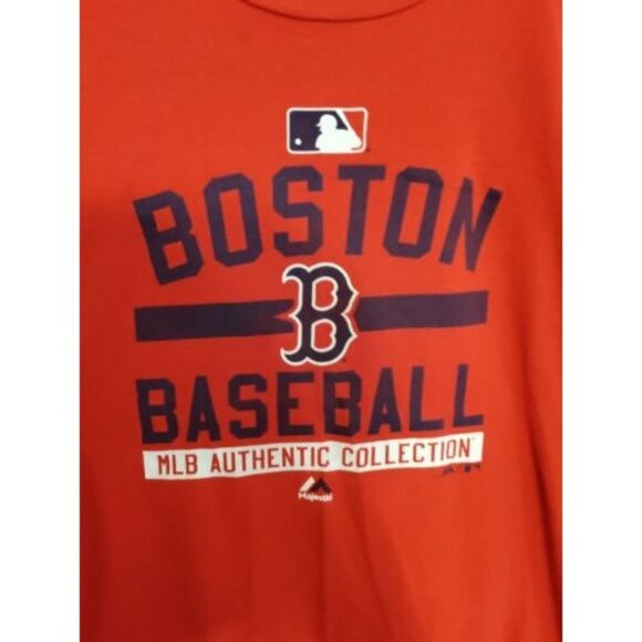 Majestic Red Sox Mens T-Shirt Large Boston Baseball - Picture 1 of 4